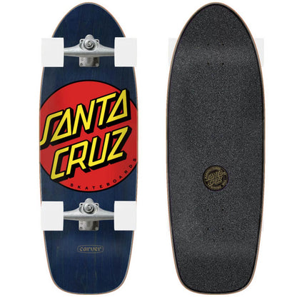 10.5” SANTA CRUZ X CARVER CLASSIC DOT PIG CX TRUCK SURFSKATE COMPLETE